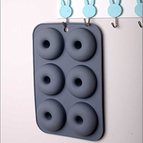 Large Silicone Doughnut Mould 6 Cavity Mold Non-Stick Doughnut Tray Donut Pan Baking Mould Bakeware Baking Mould Tray for Muffins or Cupcakes Bakeware - Image 6