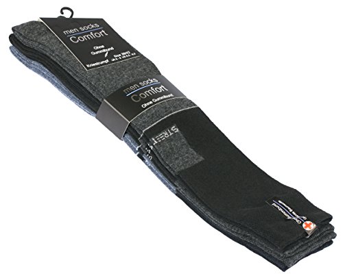 VCA 3 of 6 paar comfortabele kniekousen voor heren, katoen met elastaan, zonder elastische band - Afbeelding 4