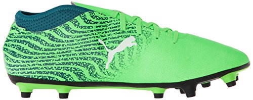 PUMA Men's One 18.4 Firm Ground Soccer-Shoe, Green Gecko White-deep Lagoon, 12 M US