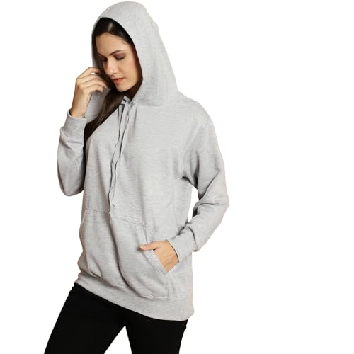 Image of Mack Jonney Printed Hooded Cotton Fleece Sweatshirt for Women (Pack of 2)-MACK50866