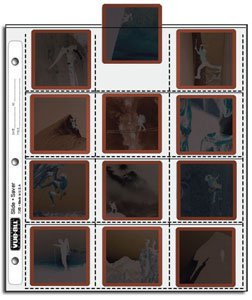 VUE-ALL ARCHIVAL 100 PAGE PACK 35mm FORMAT HEAVYWEIGHT 21/4X21/4 TOP LOAD SLIDE PAGES