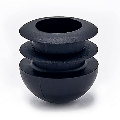Image of Outwater Plastic 1 inch Dia. Round Tubing Dome End Caps, Finishing Plug for Round Tubing Chair Glide, Floor Protector, Fits Multi Gauge Tubing, USA Made, 100 Pack