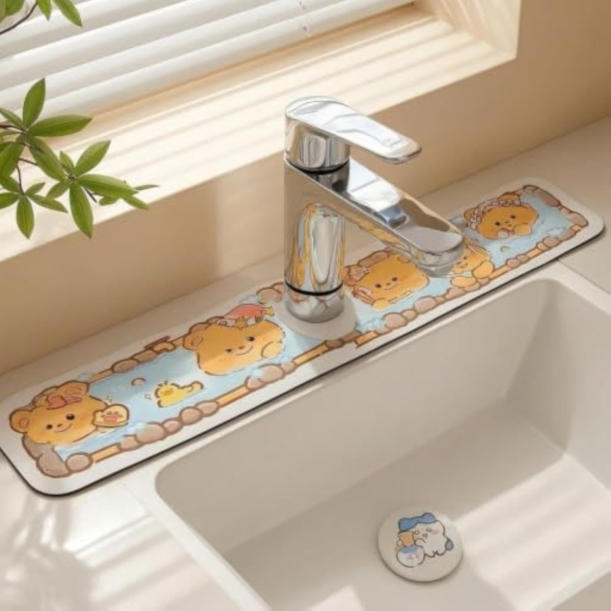 Diatomaceous Earth Absorbent Mat for Sinks