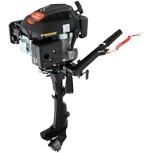 6HP Outboard Motor, 4 Stroke Marine Engine 140CC Heavy Towing Motor For Fishing Boat With Air Cooling, Aquaculture & Outdoor Adventure