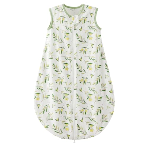 LULUMONKEY 0.5 Tog Baby Summer Sleeping Bag 18-36 Months, Soft Cotton Newborn Sleep Sack Baby Wearable Blanket