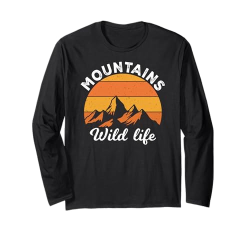 Vintage Retro Mountains Outdoor Wildlife Mountain Adventure ����T�V���c