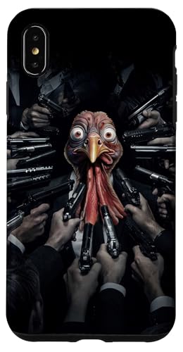 Funny Scared Thanksgiving Turkey Surrounded by Guns X}zP[X iPhone XS Max p