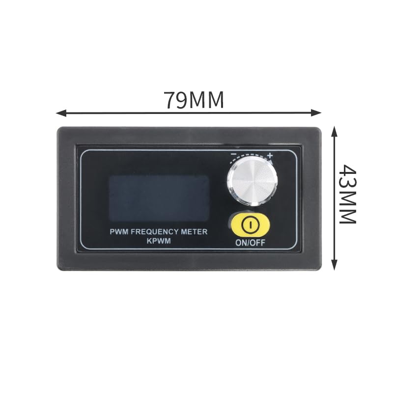 KP3 Digital PWM Signal Generator Module, Adjustable Frequency Duty Cycle Controller with Display and 4 Buttons for Bench Testing