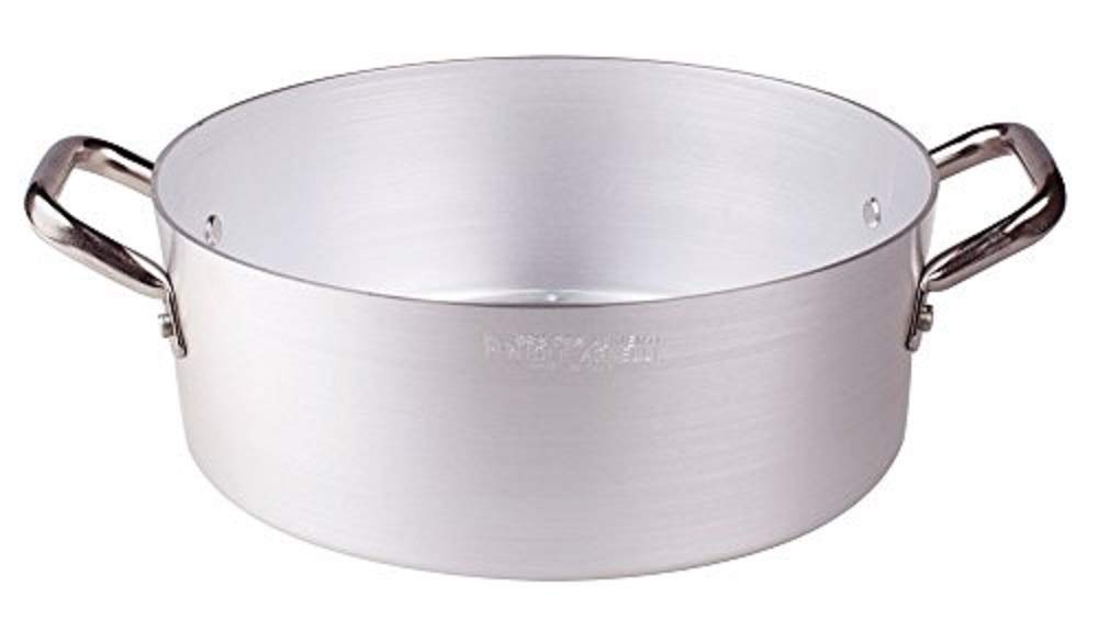 Pentole Agnelli Aluminium Inbox Casserole Pot 2 Mm. Thick with 2 Handles, Diameter - 36 Cm.