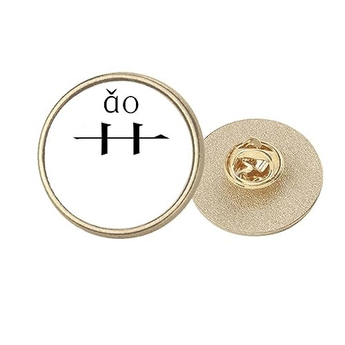 Broche personnage chinois doré pour styliser un manteau triste taille M