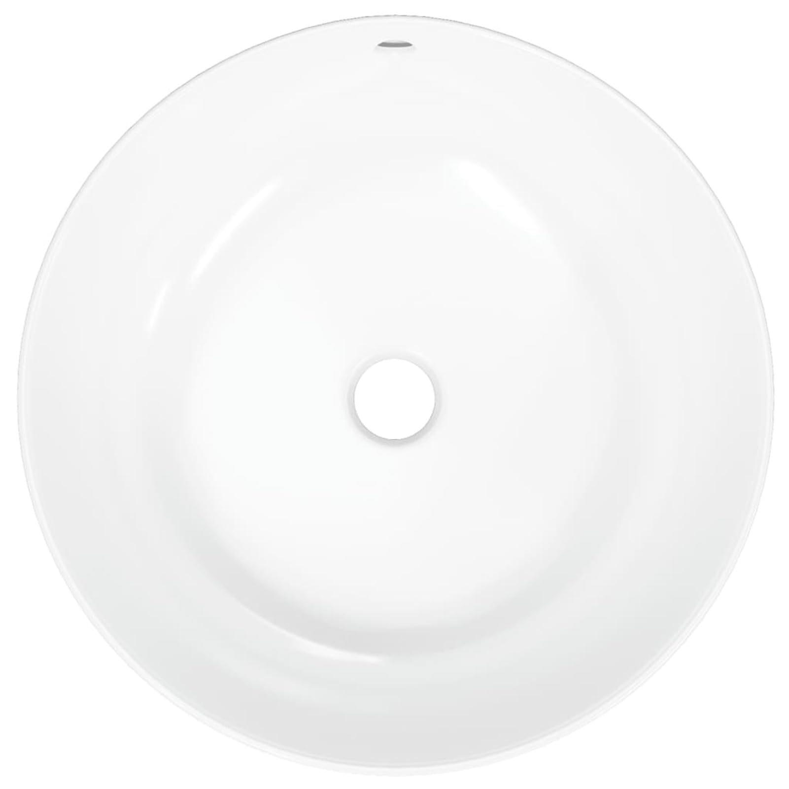 Lavabo Redondo cerámica Blanco 44x17 cm Encimera BañO Lavabo Suspendido