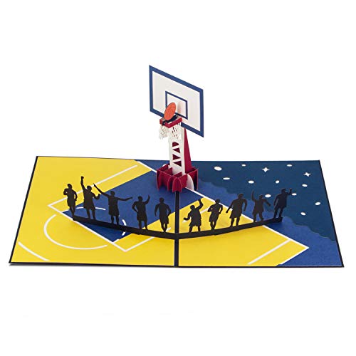 Ribbli Basketball Handmade 3D Pop Up Card,Greeting Card,Sports Card,Happy Birthday Card,Fathers Day Card,For Him,Men,Dad,Husband,Boyfriend,Brother,Son,Kid,Friend,With Envelope,All Occasion #TOP3
