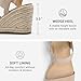 DREAM PAIRS Womens Open Toe Espadrilles Dressy Platform Sandals Slip on Elastic Ankle Strap Wedges Sandals SDPW222W Nude Size 9