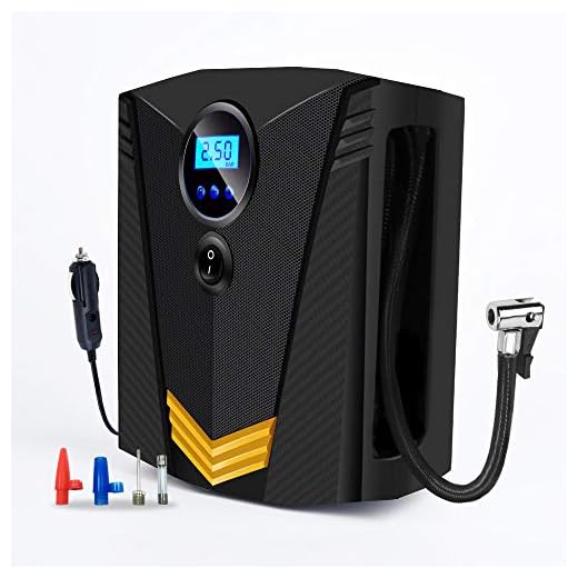 YUMA Air Compressor Tire Inflator, Portable Air Pump for Car Tires 12V DC Auto Tire Pump with Digital Pressure Gauge, 100PSI with Emergency LED Light for Car, Bicycle and Other Inflatables