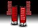 AmeriLite Red/Clear LED Tail Lights For Hardbody - Passenger and Driver Side