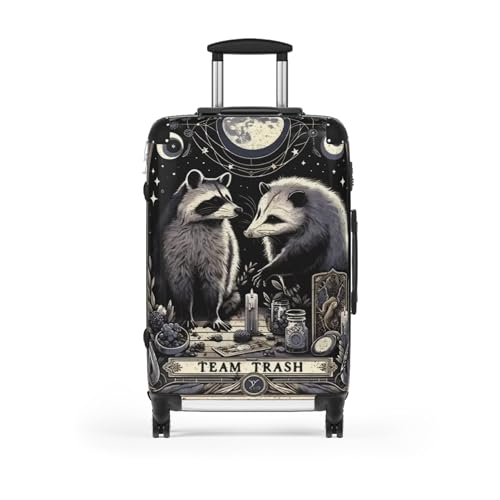 Whimsical Suitcase with Team Trash Design - Fun Luggage for Adventurers, [...]