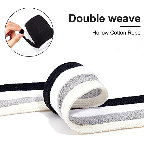 BENECREAT 25m/27.34Yards Black Flat Replacement Cotton Cords - Image 4