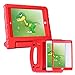 HDE Case for iPad Mini 1 2 3 Kids Shockproof Bumper Hard Cover Handle Stand with Built in Screen Protector for Apple iPad Mini 1st 2nd 3rd Generation (Red)
