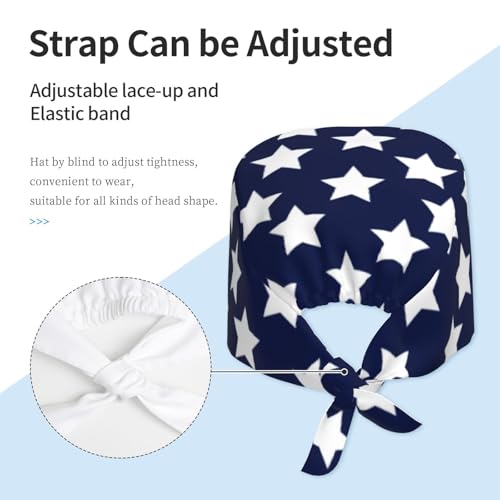 Image of Unisex Adjustable Surgical Sweatband - Elastic Bandage Cap - Scrub Caps for Nurse Working Cap
