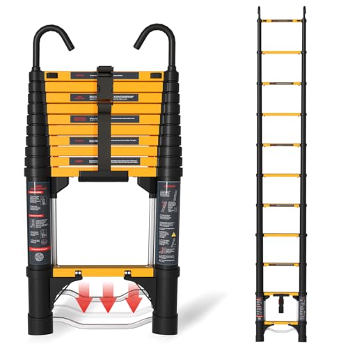 10.5FT Quick Folding Aluminum Extension Ladder