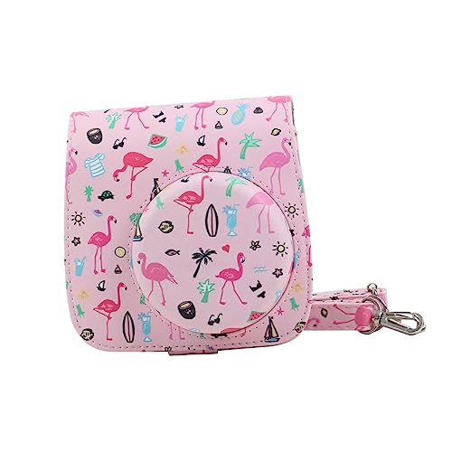 Borsa Protettiva Pu Fotocamera Istantanea Design Con Tracolla Colore Facile Da Pulire Appassionati Di Fotografia elegante rosa