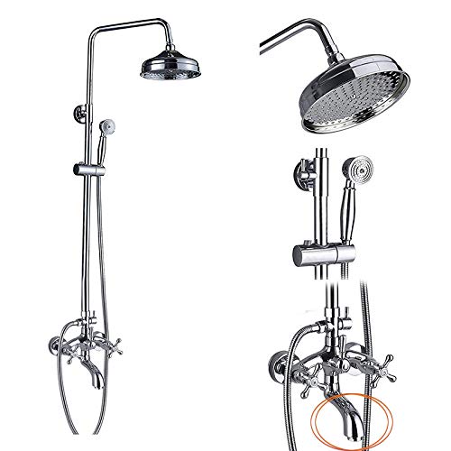Ǌ|V[֌ CtH[ 8 ^JV[wbh oX[V[~LT[ fAnh N[V[~LT[^bvAN[V[Zbg C,Chrome Shower Set C