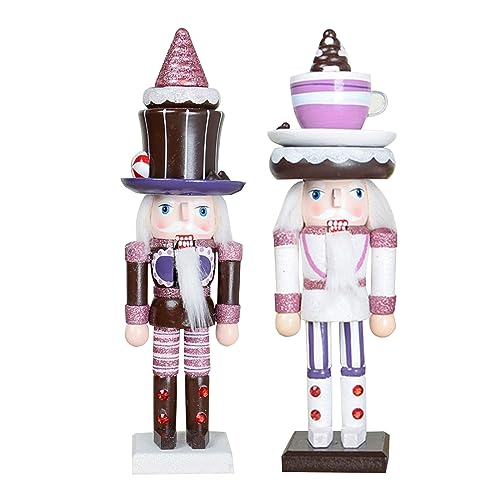 LIANXUE Bolo multifuncional sorvete de madeira de Natal quebra-nozes ornamento de soldado artesanato