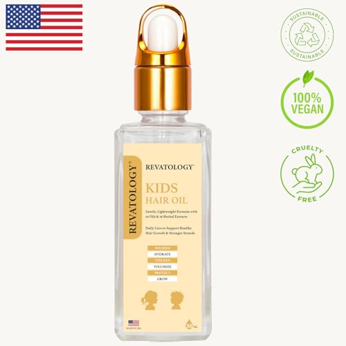 REVATOLOGY Kids & Baby Hair Oil (Made in USA) Extra Strength Pediatric Formula with 30 Cold-Pressed Botanicals including Rosemary, Coconut, Castor, Jojoba Oils | Cruelty & Chemical Free - Image 3