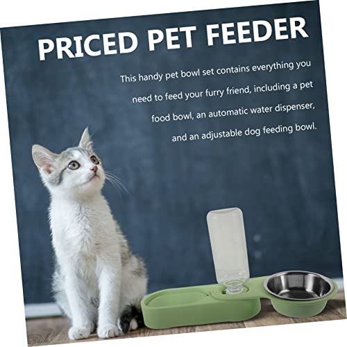 POPETPOP Automatic Pet Feeder Bowl Set Detachable Cat Feeder Design Structure Sturdy Convenient for Cats and Dogs