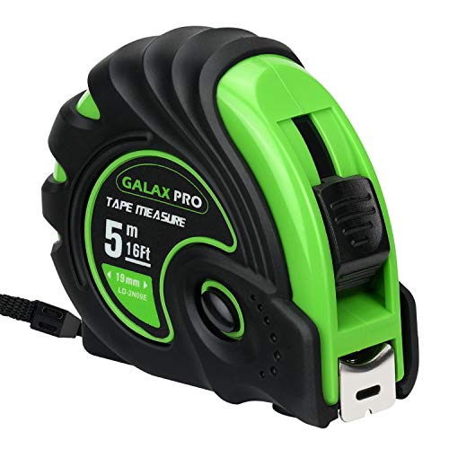 GALAX PRO Cinta métrica 5 m -Métrica/Medidas, Cinta Profesional Robusta Remachada con...