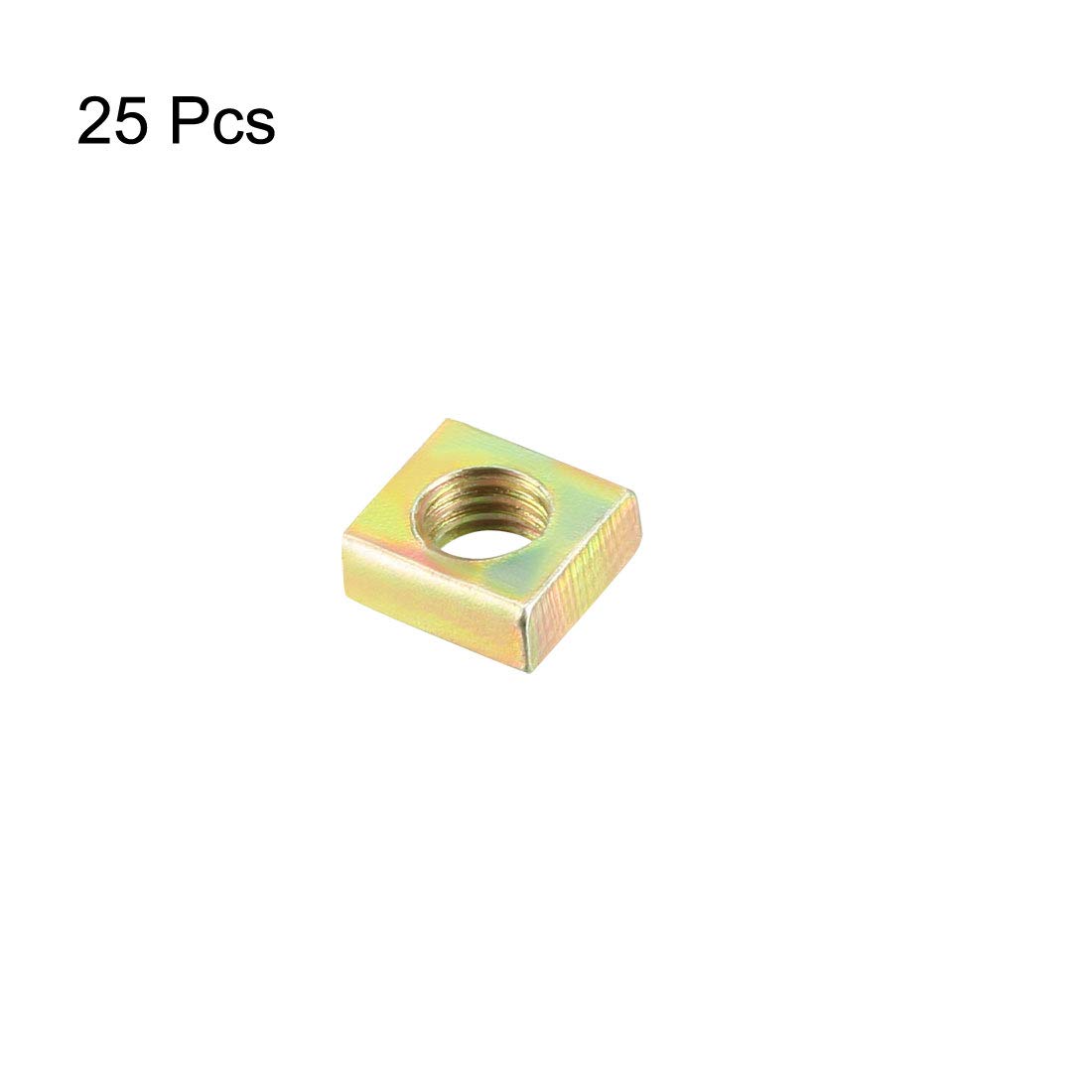 M5 Square Nuts - Yellow Zinc Plated Assortment Kit (25) -3