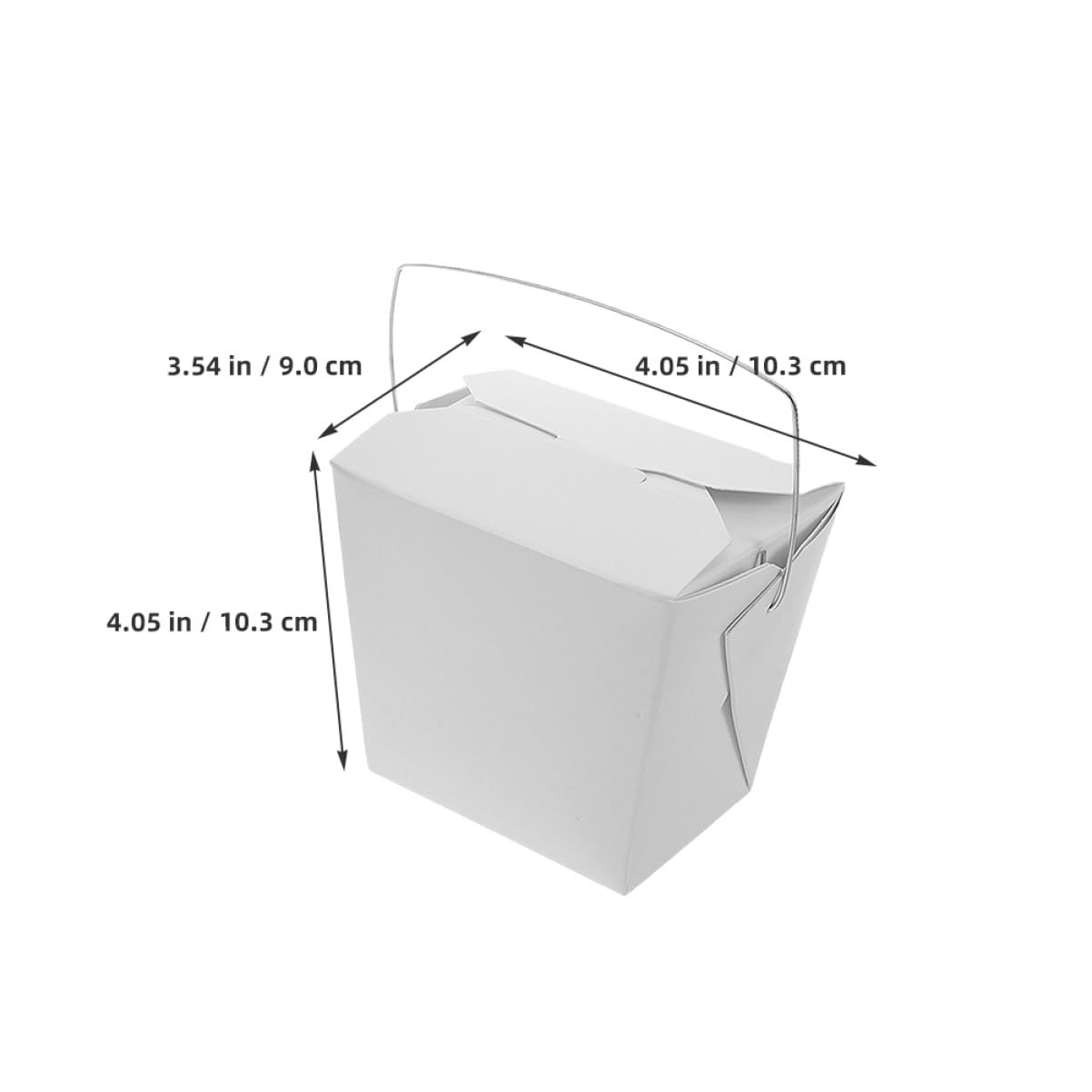 Alipis Chinese Takeout Boxes Metal Wire Handles Paper Hamburger Boxes Versatile Takeaway Food Containers for Meals