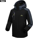 Naudamp Giacca da Uomo Impermeabile Esterna Giacca da Pioggia Leggera Softshell Arrampicata Abbigliamento da Trekking Giacca a Vento Multitasche da Montagna - 2