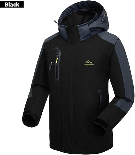 Naudamp Giacca da Uomo Impermeabile Esterna Giacca da Pioggia Leggera Softshell Arrampicata Abbigliamento da Trekking Giacca a Vento Multitasche da Montagna - 2