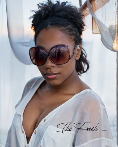Image of The Fresh Women's Oversized Square Jackie O Cat Eye Hybrid Butterfly Fashion Sunglasses - Exquisite Packaging