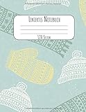 Liniertes Notizbuch 120 Seiten: A4 Tagebuch I Kladde I Schreibheft I Winter Notizblock Liniert mit Softcover und schönem Handschuh, Schaal und Mützen Cover