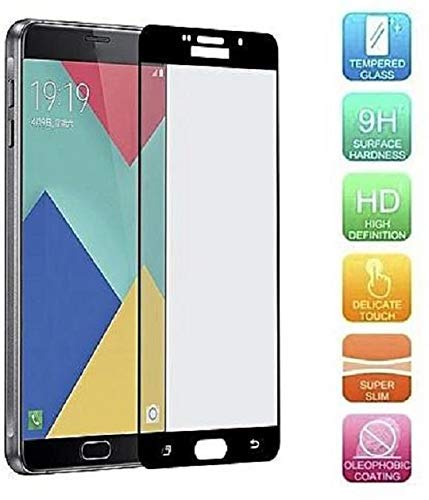 Image of Screen Protector for Samsung Galaxy A5 (2016) | A510 Black Tempered Glass Edge-to-Edge 6D Screen Guard With Installation Kit