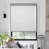 Picture of MYshade Free-Stop Cordless Roller Shades for Windows Room Darkening Roller Shades & Blinds Same Color Both Sides Fabric Pull Down Shade for Home Office Indoor Easy to Install White(24" W x 72" H)