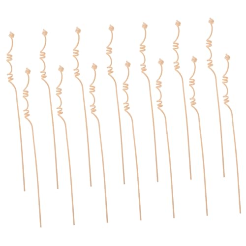 Levemolo Essential Oil Diffuser Sticks 20 Pack Rattan Sticks 25cm Length Multi-Spiral Heads for Aromatherapy Diffusion