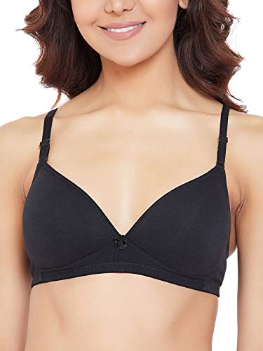 Image of Clovia Women's Cotton Lightly Padded Wire Free T-Shirt Plunge Bra