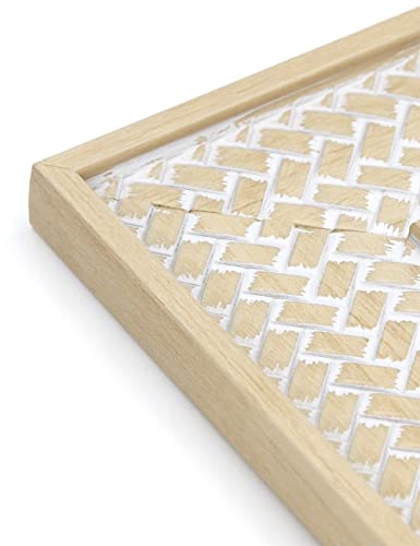 Sonefreiy 5X7 Picture Frame Boho Decor Beige Yellow Photo Frame Rattan Pattern For Desk And Wall Gift For Family Mom Dad Grandma Friend #TOP1