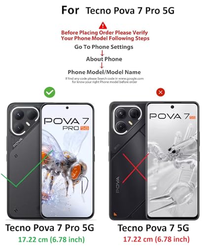 Image of COVERBLACK Flexible Rubber Case Back Cover Compatible for Tecno LJ8 / Pova 7Pro 5G - Transparent
