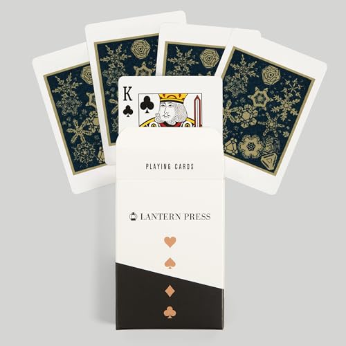 Baraja Póker 52 cartas Diseño Vintage Copos de Nieve miniatura 6