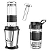 Produktbild JUNG ADLER AD4081 Smoothie Maker, Mixer 500W, Standmixer elektrisch, (inkl 2x Trinkflaschen 570ml + 400ml BPA-frei, spülmaschinen- & bruchfest mit Deckel) Milchshaker, Eiweißshaker
