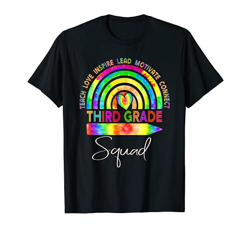 3rd Third Grade Teacher Tie Dye Rainbow Back To School Women T-Shirt