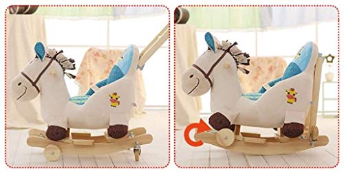 ZHANGYUEFEIFZ Schaukelpferd Plüsch Schaukeltier Pferd Rocking Horse Baby Trojaner Spielzeug Sessel Geschenk Nette… – Bild 6