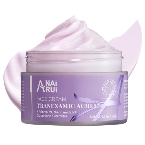 ANAI RUI 5% Tranexamic Acid Cream with 7% Arbutin & 5% Niacinamide, Dark Spot Care for Face, Even Skin Tone & Radiance, Hydrating Formula with Glutathione & Ceramides, 1.7oz