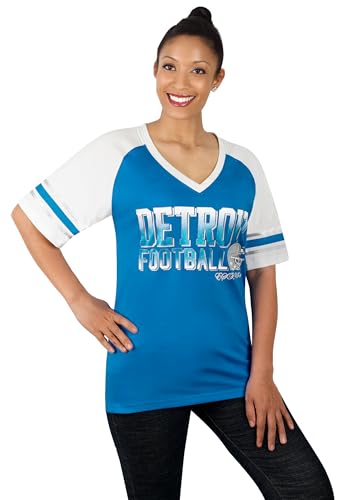 Camisetas raglán Athletic City para mujer cómodas y sin transparencias blanco azul 4