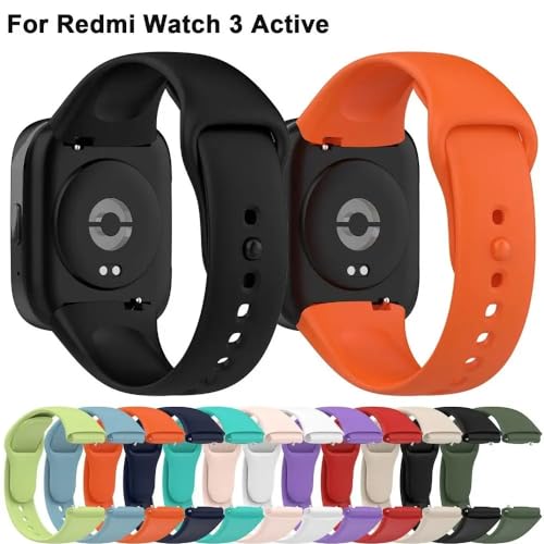 Image of Bands for Redmi Watch 3 ACTIVE Smartwatch Only, Soft Silicone Replacement Straps for Men & Women Comfort and Flexible Strap (Not for Watch 3)