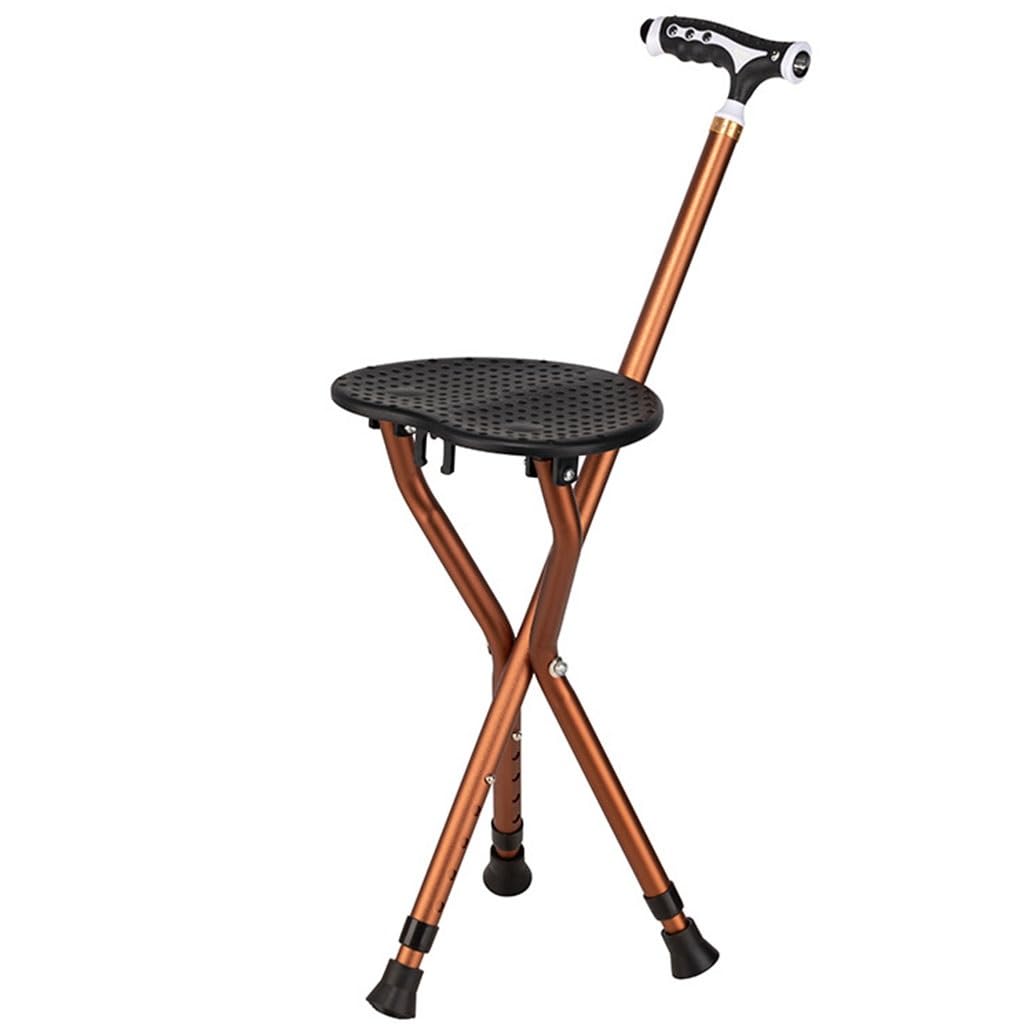 Bastone da Passeggio Sgabello Stampelle Antiscivolo E Resistente all'Usura, Bastone da Passeggio con Seggiolino per Uomo, Bastone con Sedile per Esterni Multifunzione
